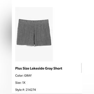 Womens Maurices plus size 1X grey shorts